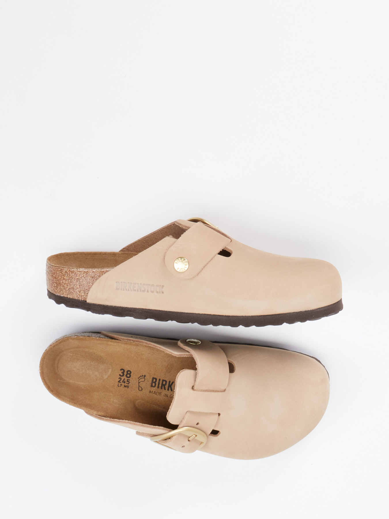 Pantolette Boston Big Buckle beige 2111399000204