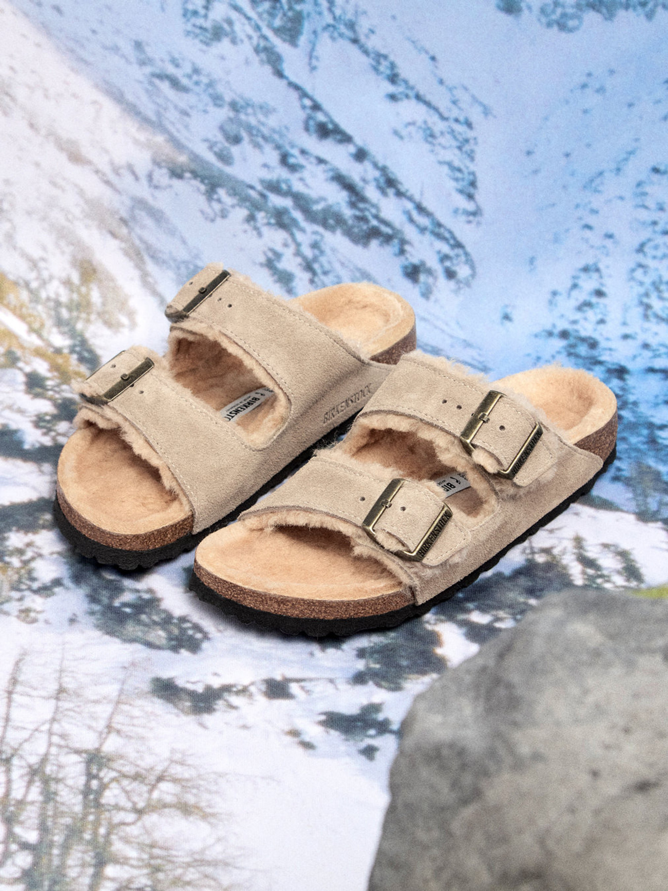 Pantolette Arizona Shearling braun 2110249000702