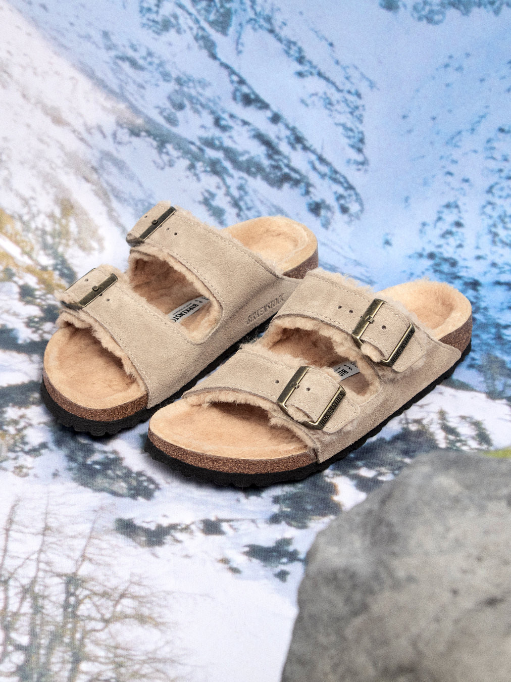 Pantolette Arizona Shearling braun 2110249000702