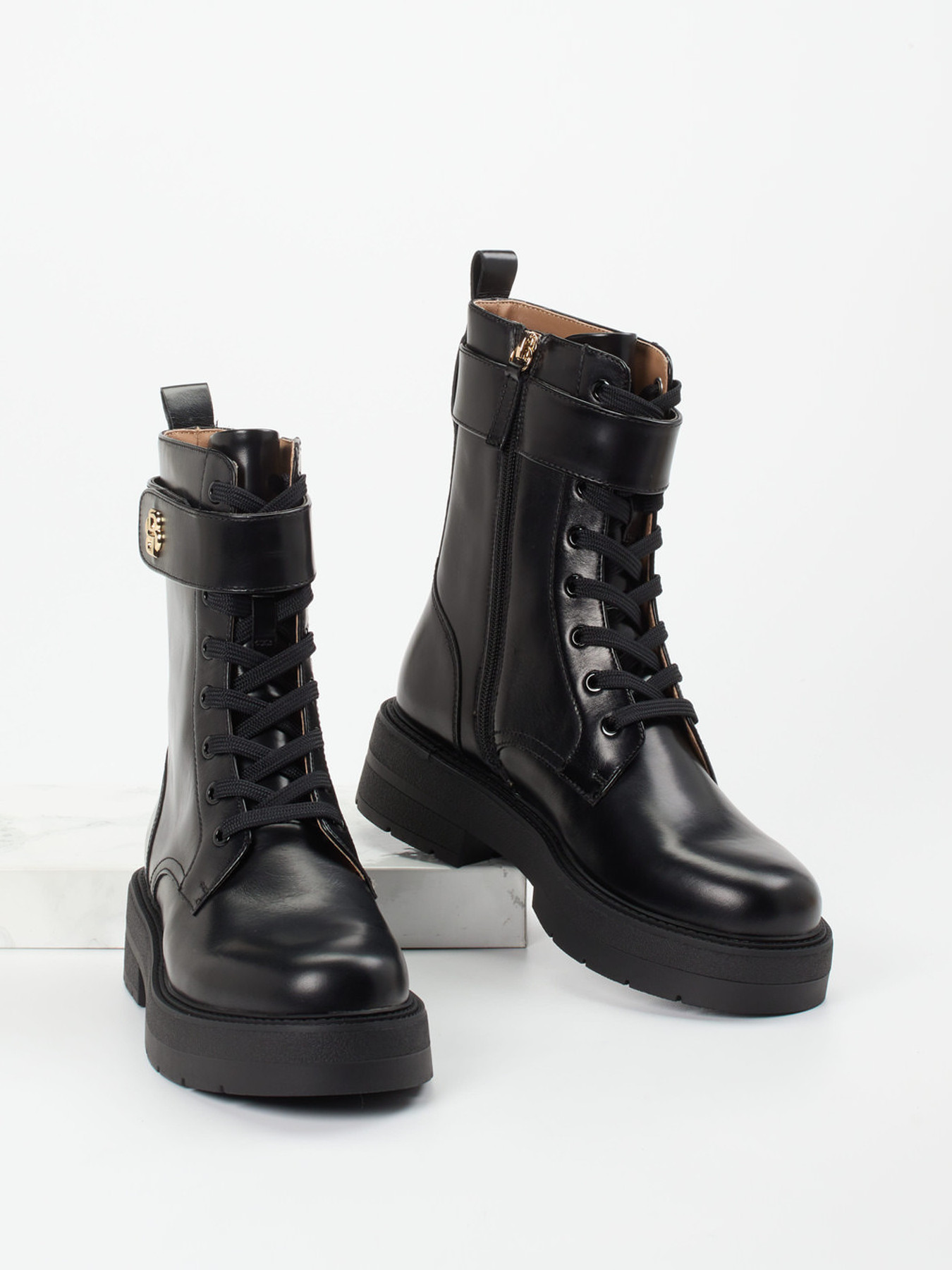 Schnürstiefelette schwarz 1727009003104