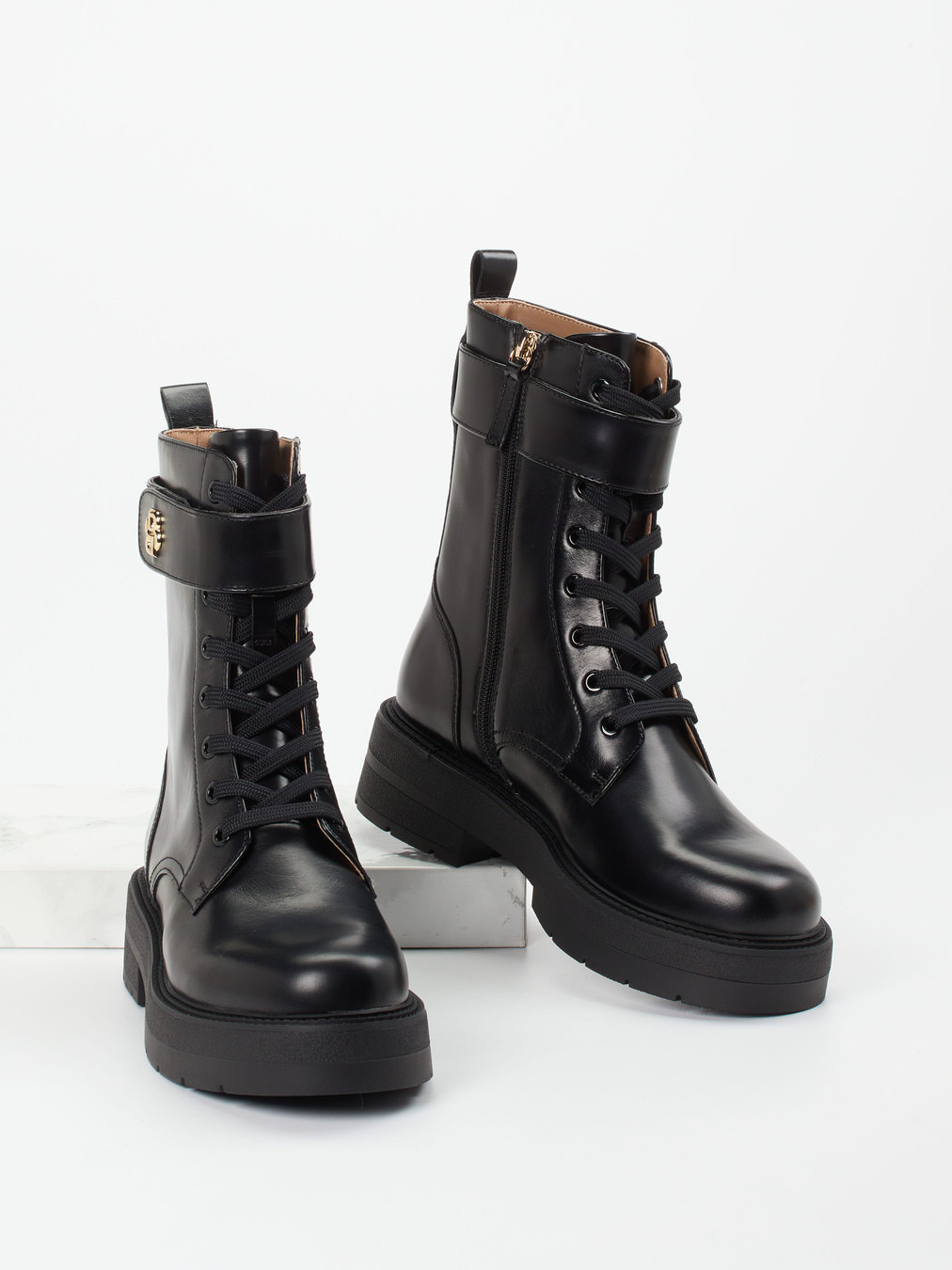 Schnürstiefelette schwarz 1727009003104