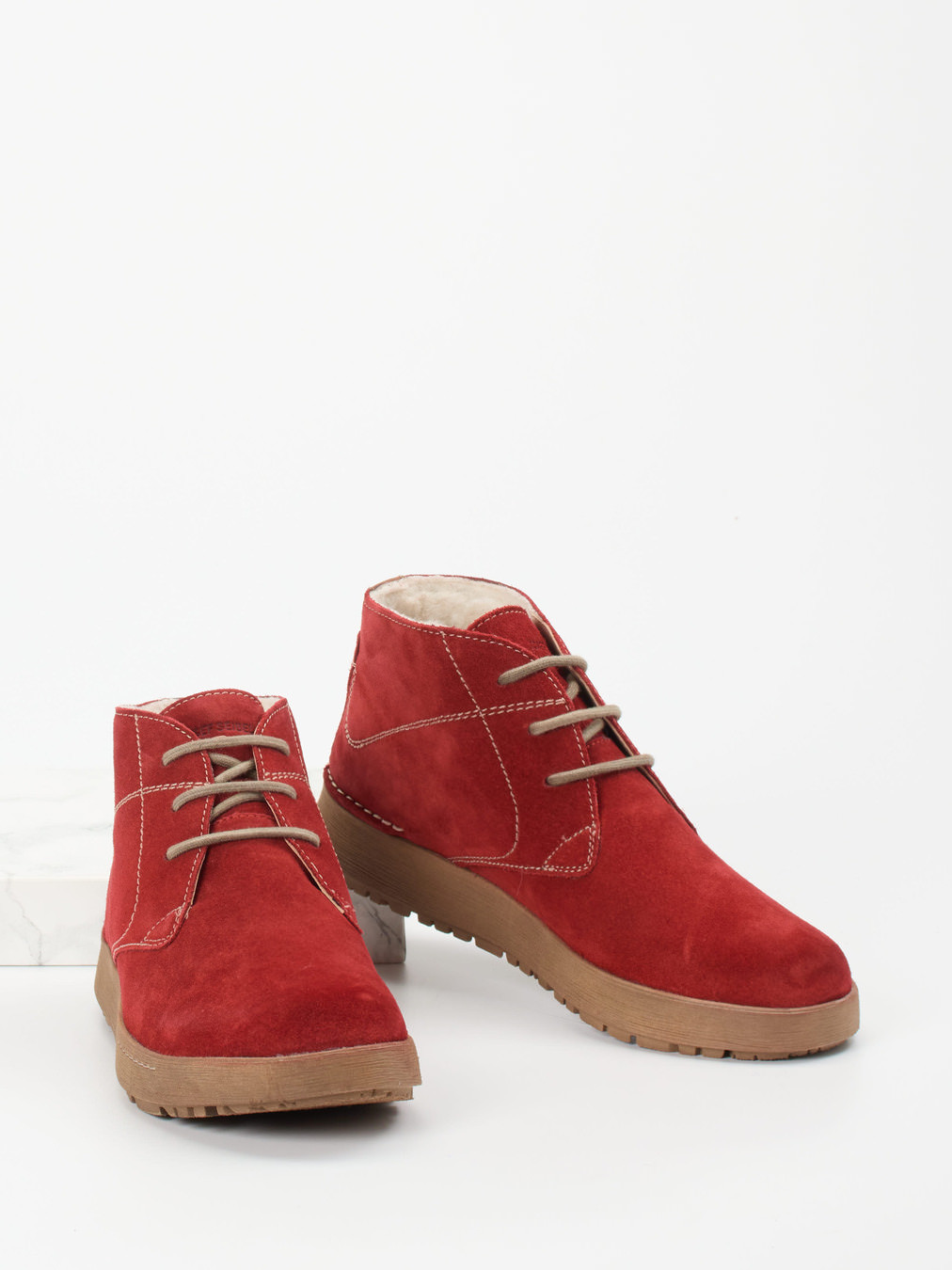 Schnürstiefelette rot 1803559000504