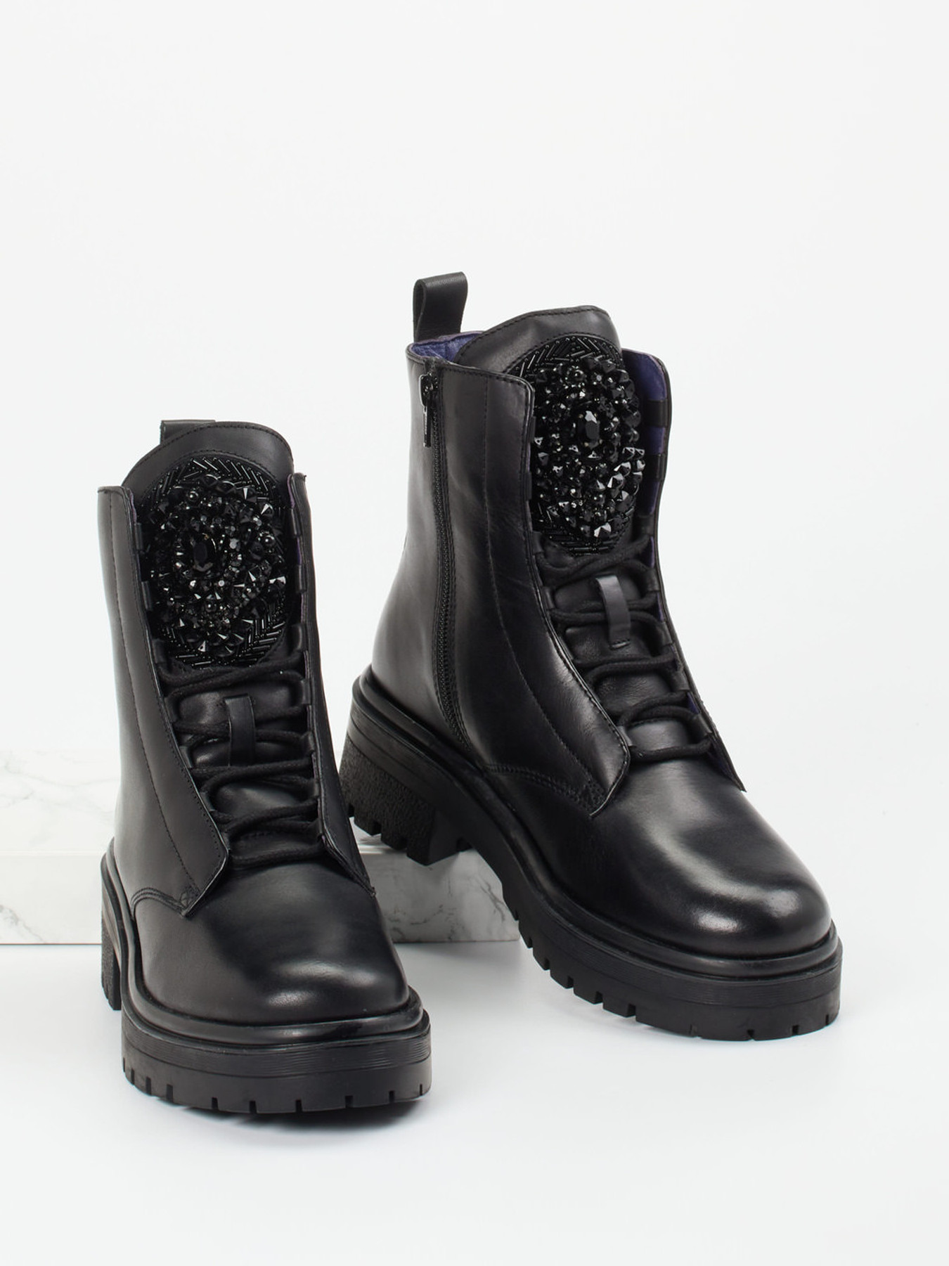 Schnürstiefelette schwarz 1723009018504