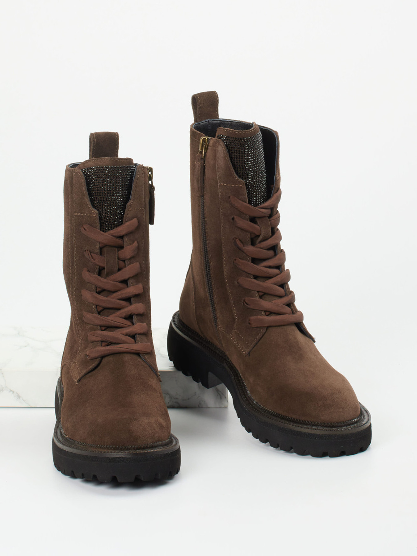 Schnürstiefelette braun 1725209000604