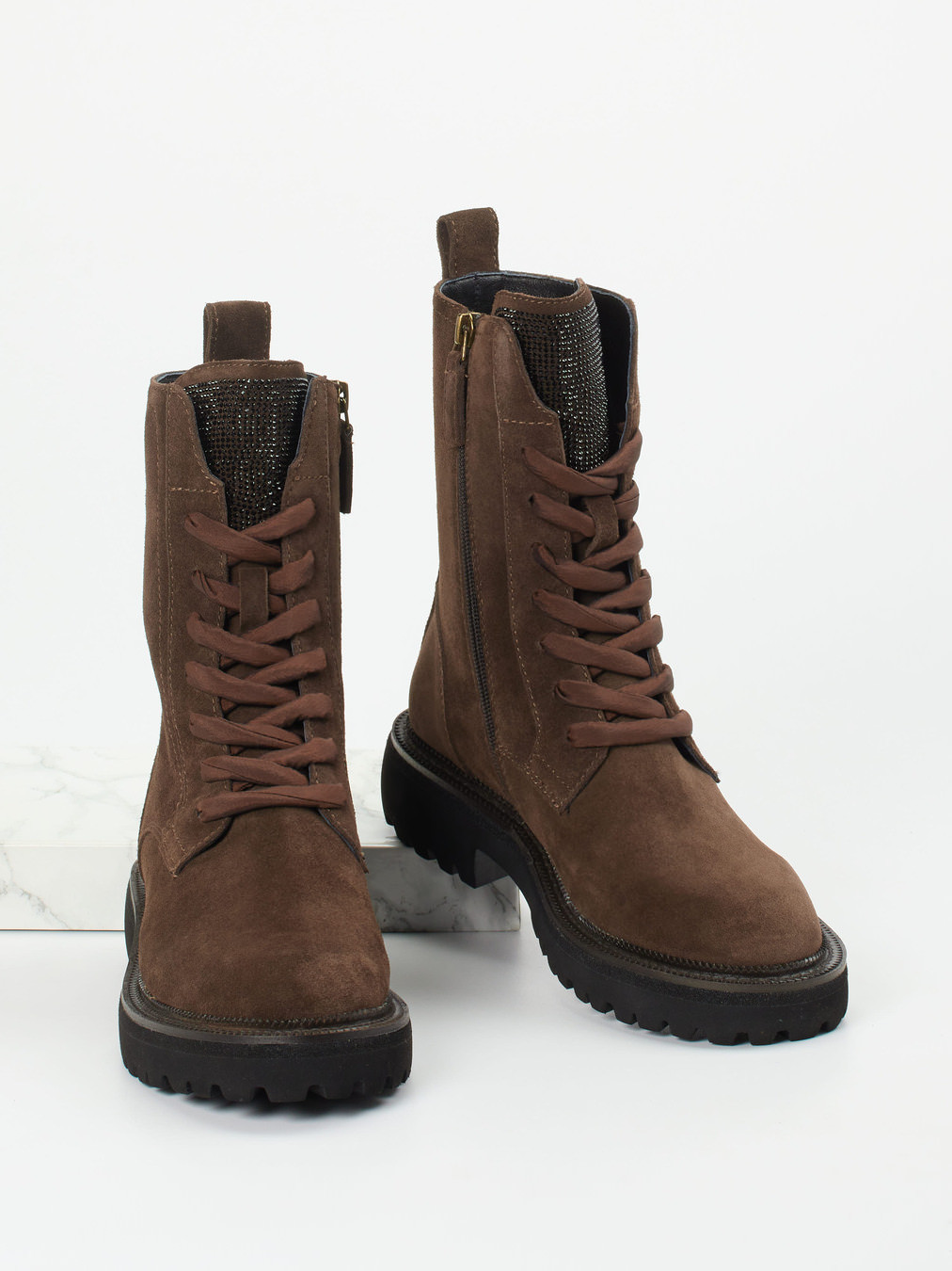 Schnürstiefelette braun 1725209000604