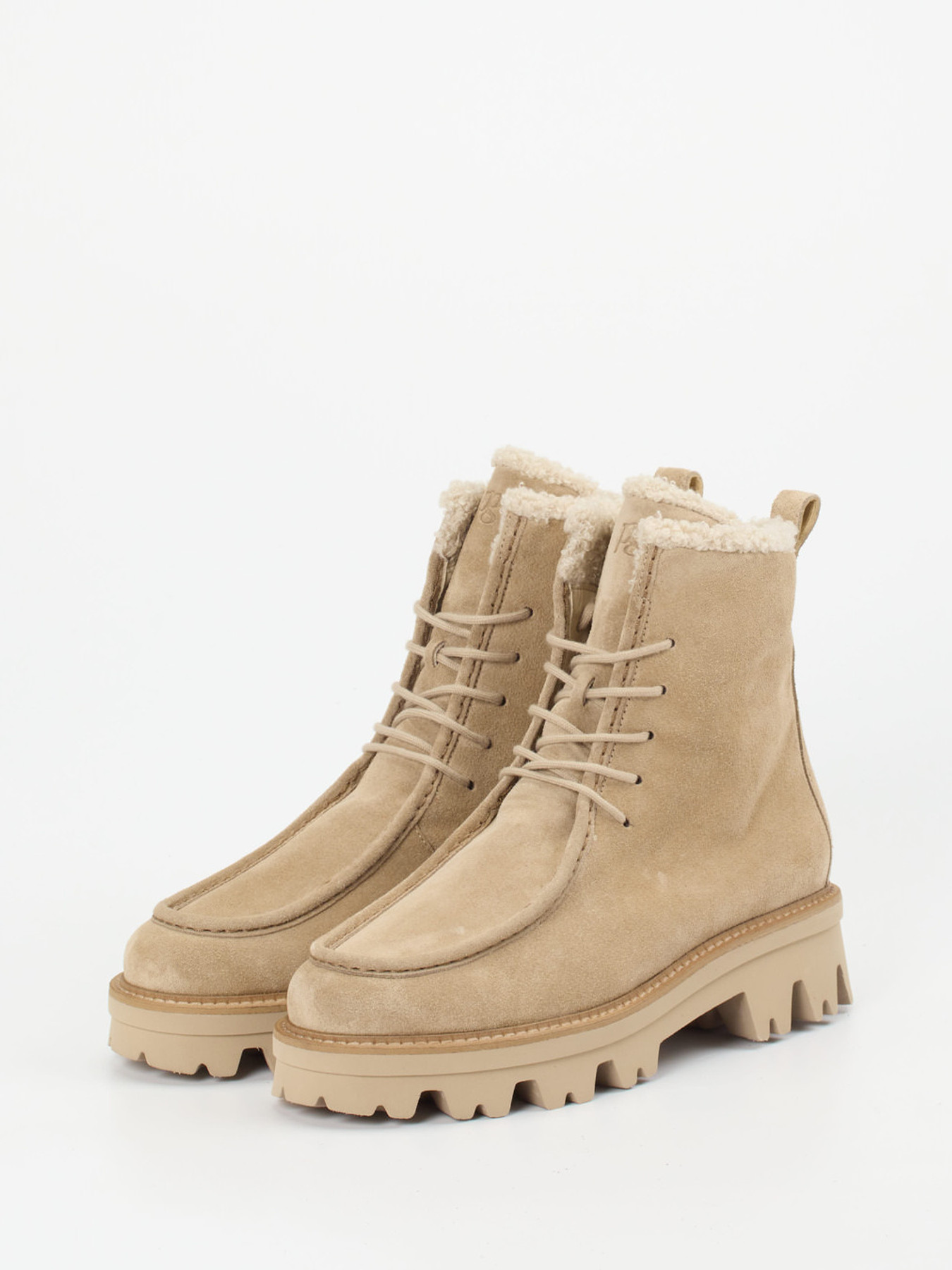 Schnürstiefelette beige 1803359000602