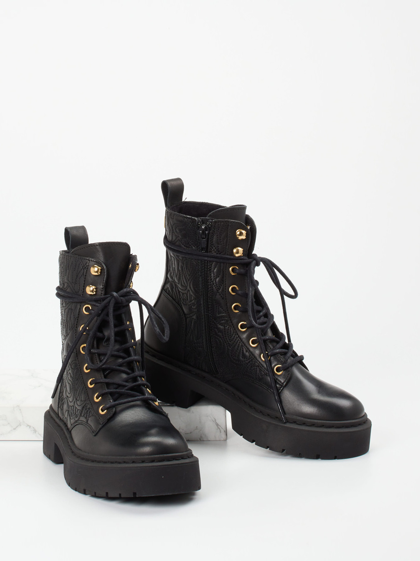 Schnürstiefelette schwarz 1723009017904