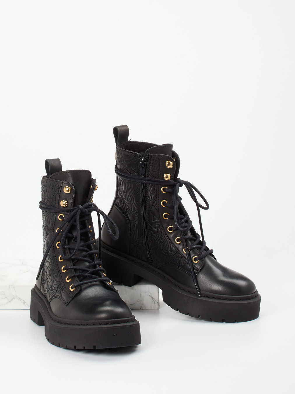 Schnürstiefelette schwarz 1723009017904