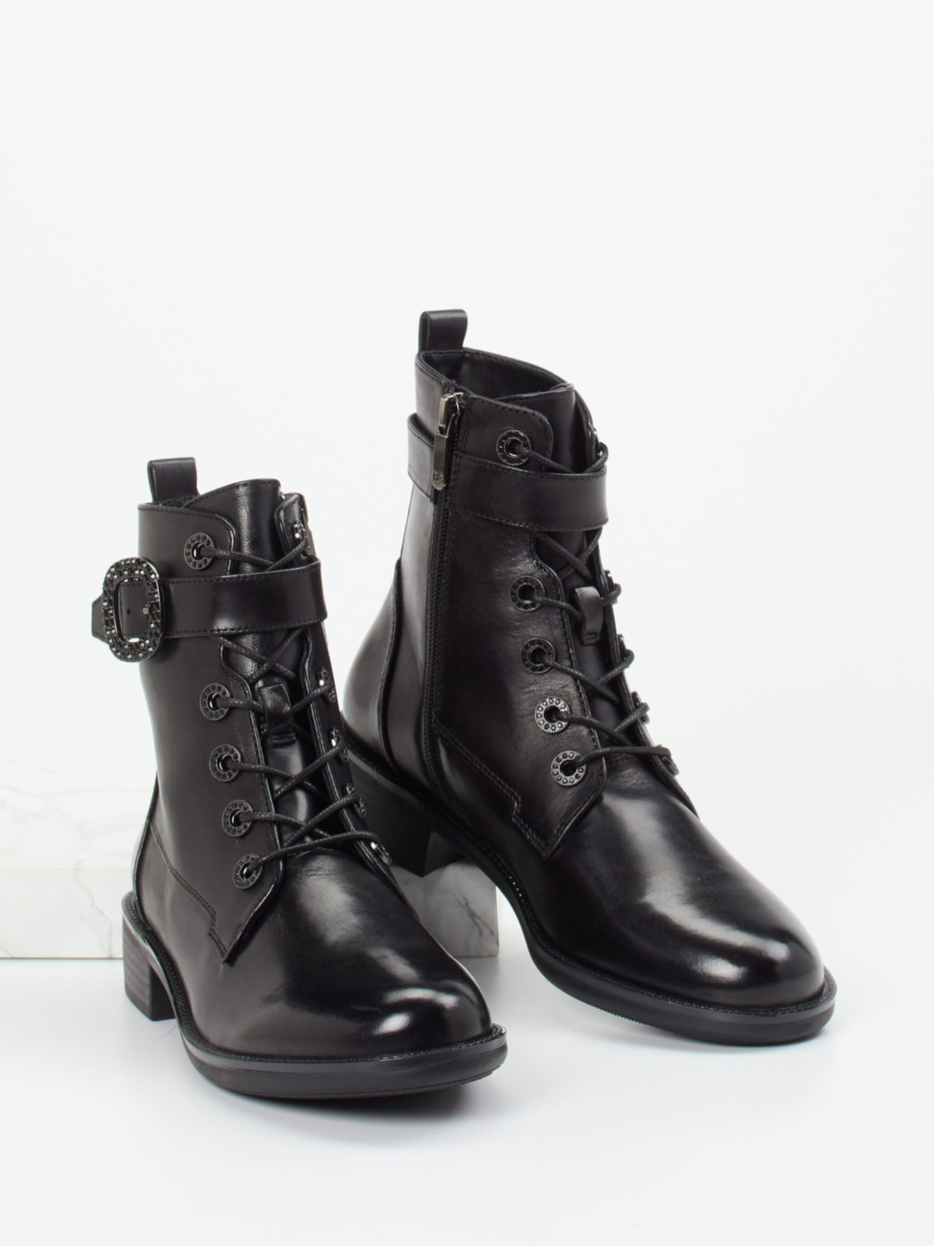 Schnürstiefelette schwarz 1723009018404