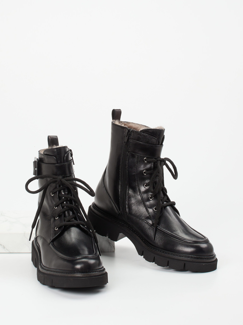 Schnürstiefelette schwarz 1823009010604