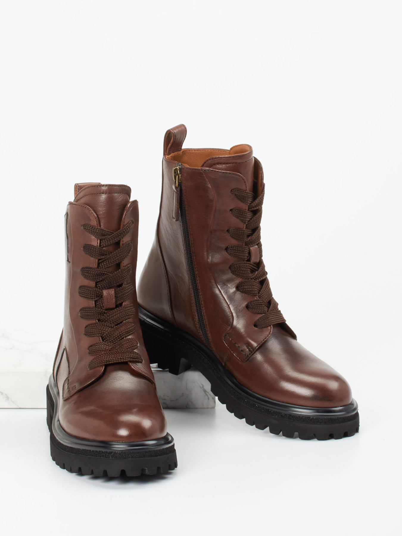 Schnürstiefelette braun 1725209000704