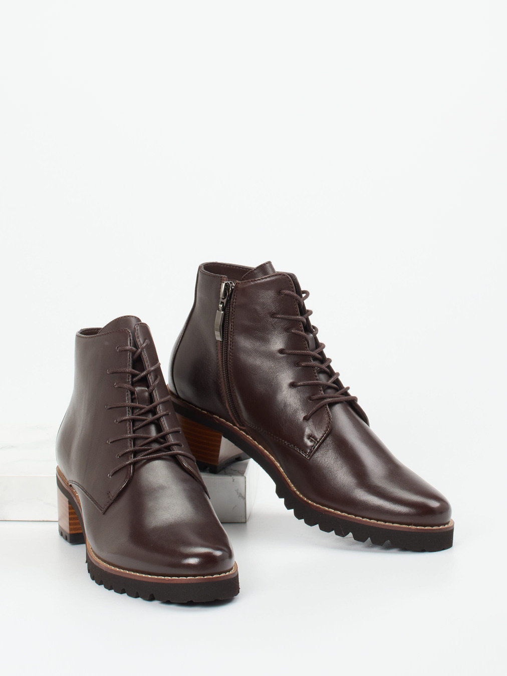 Schnürstiefelette braun 1705209000804