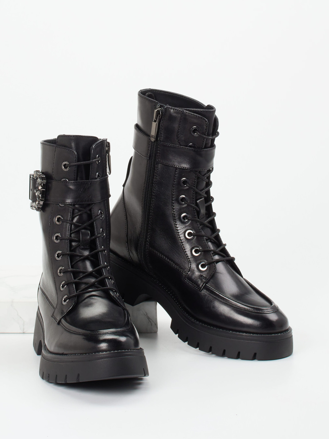 Schnürstiefelette schwarz 1725009010004