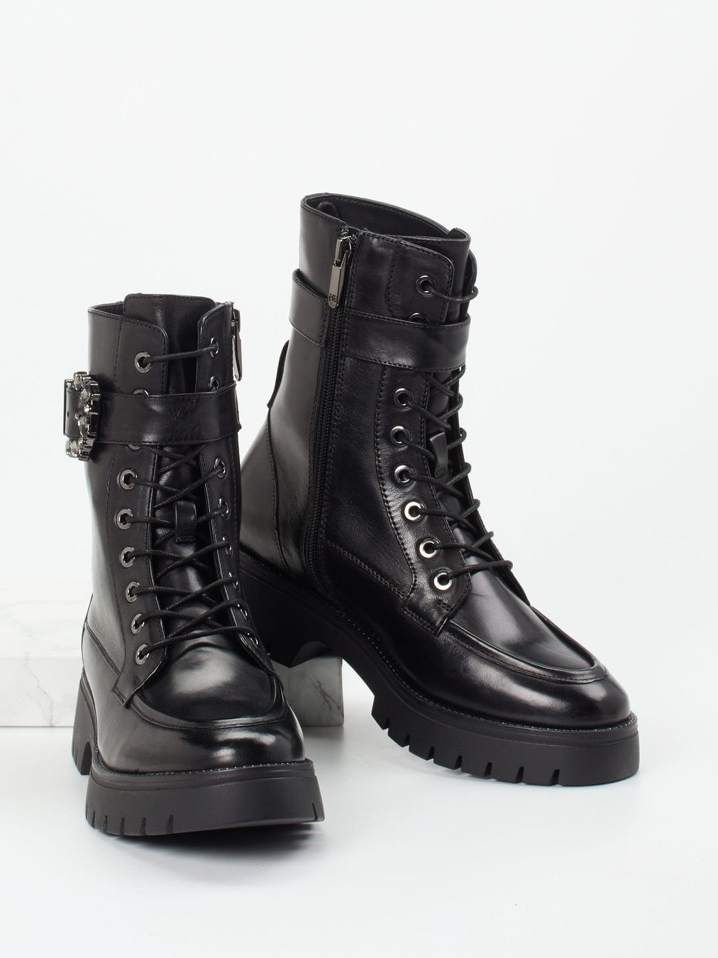 Schnürstiefelette schwarz 1725009010004