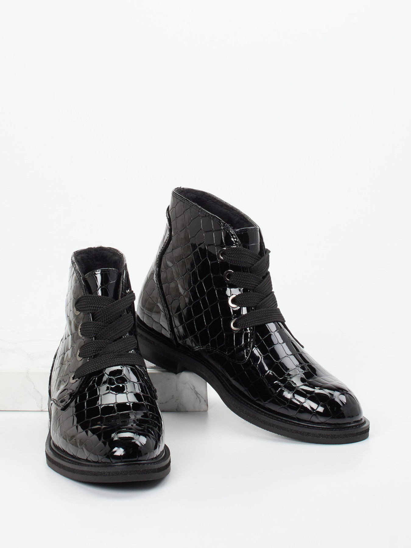 Schnürstiefelette schwarz 1703009016304