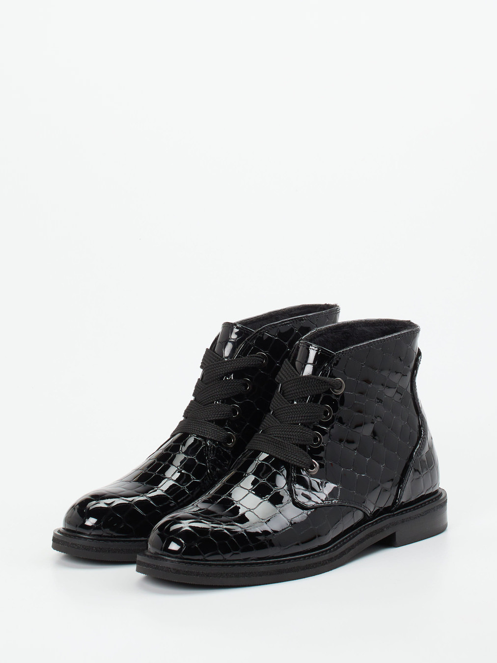 Schnürstiefelette schwarz 1703009016302
