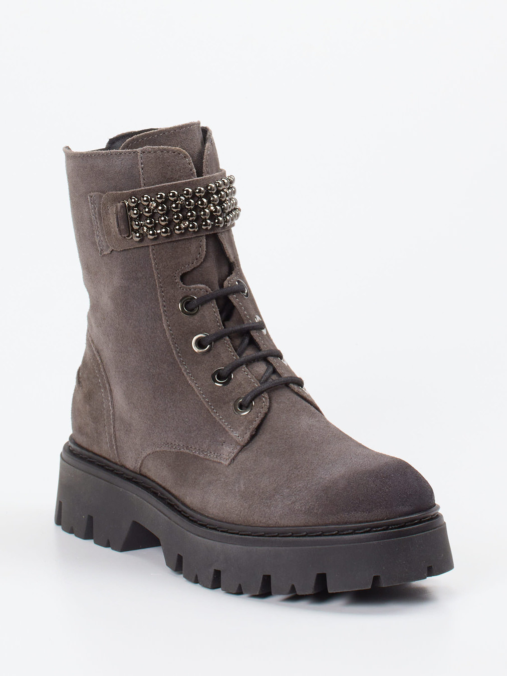 Schnürstiefelette grau 1725409000306