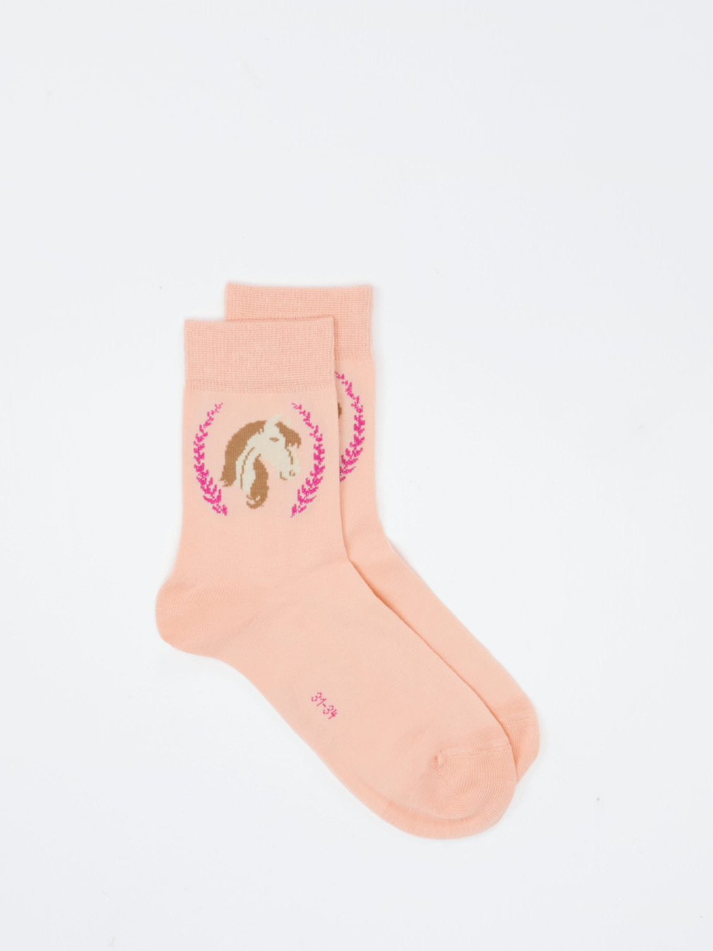 Horse Kinder Socken rosa 9691599003306