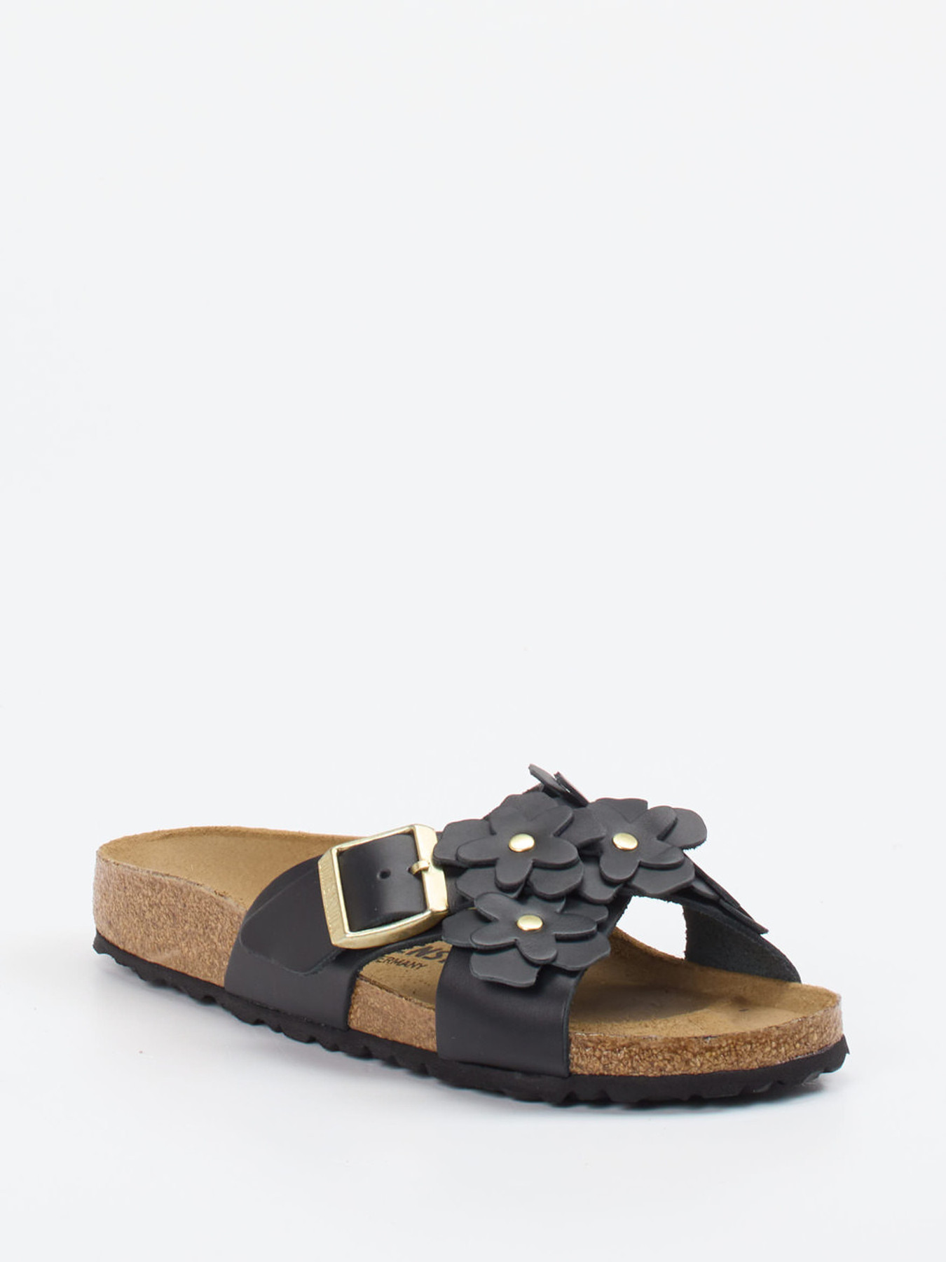 Pantolette Siena Flowers schwarz 2110009005406