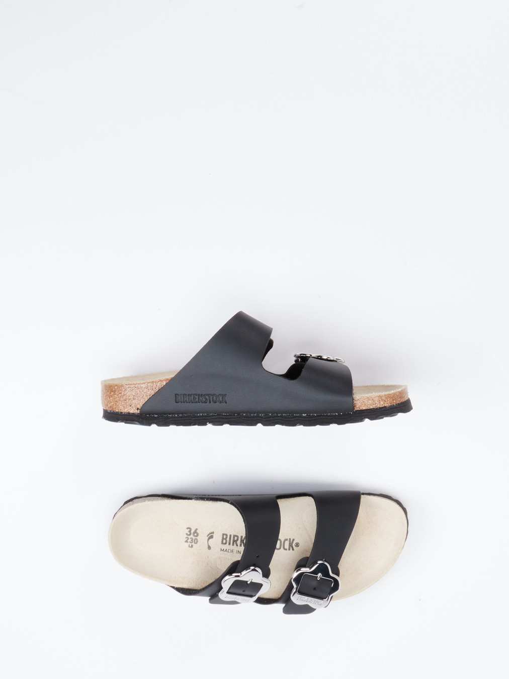 Pantolette Arizona Flower Buckle Kids schwarz 6110009000304