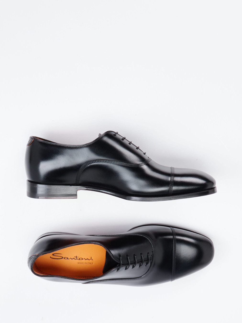 Santoni Men lace-up shoe in black buy | Zumnorde Online-Shop