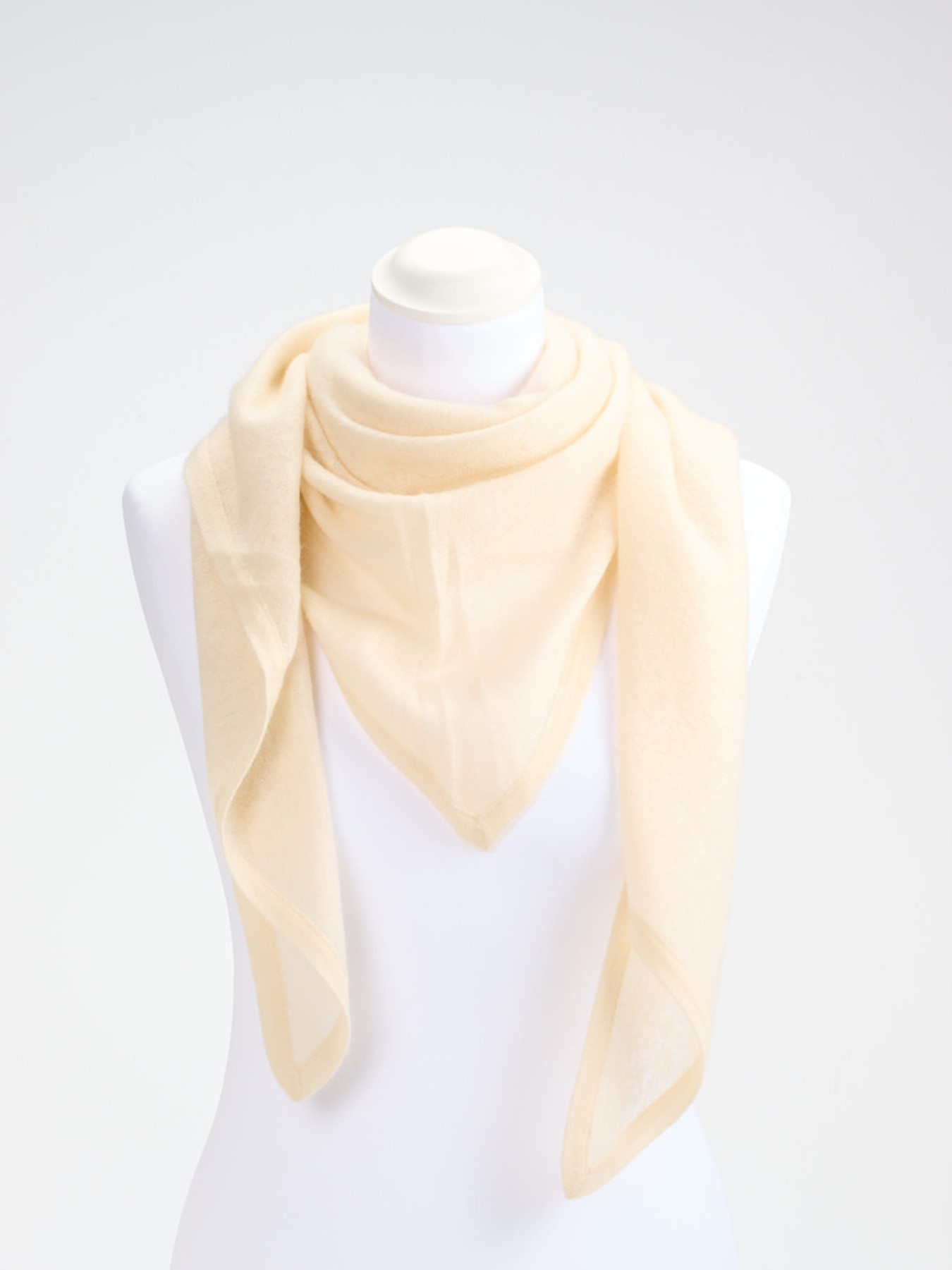 Dreieckstuch aus reinem Cashmere beige 9321379000401