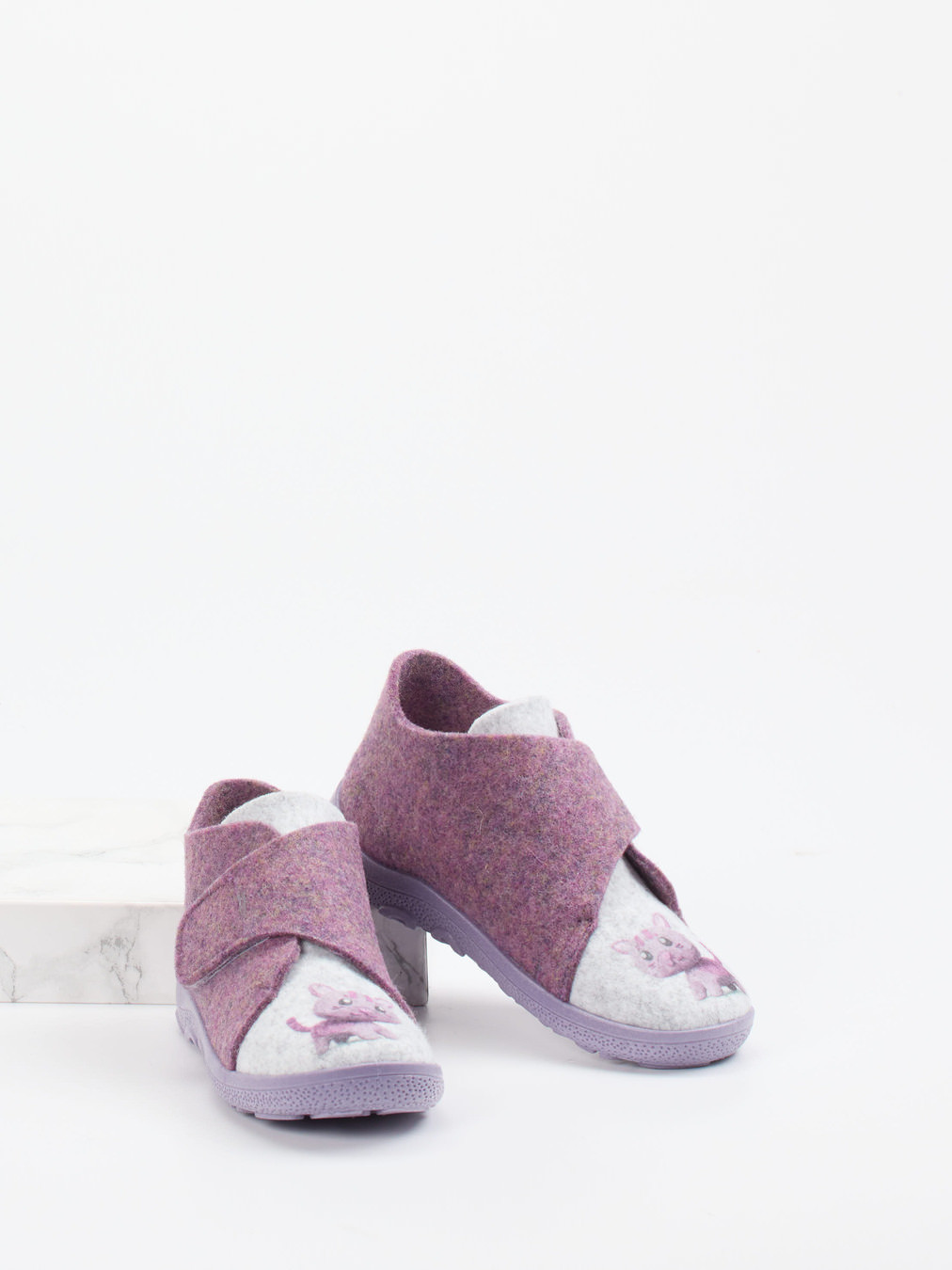 Hausschuh Klett hoch Wa-Fu blau 7672119000104