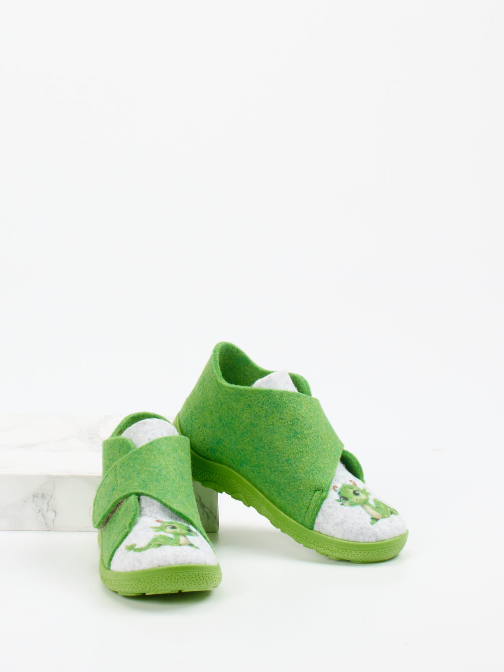 Hausschuh Klett hoch Wa-Fu grün 7672659000204