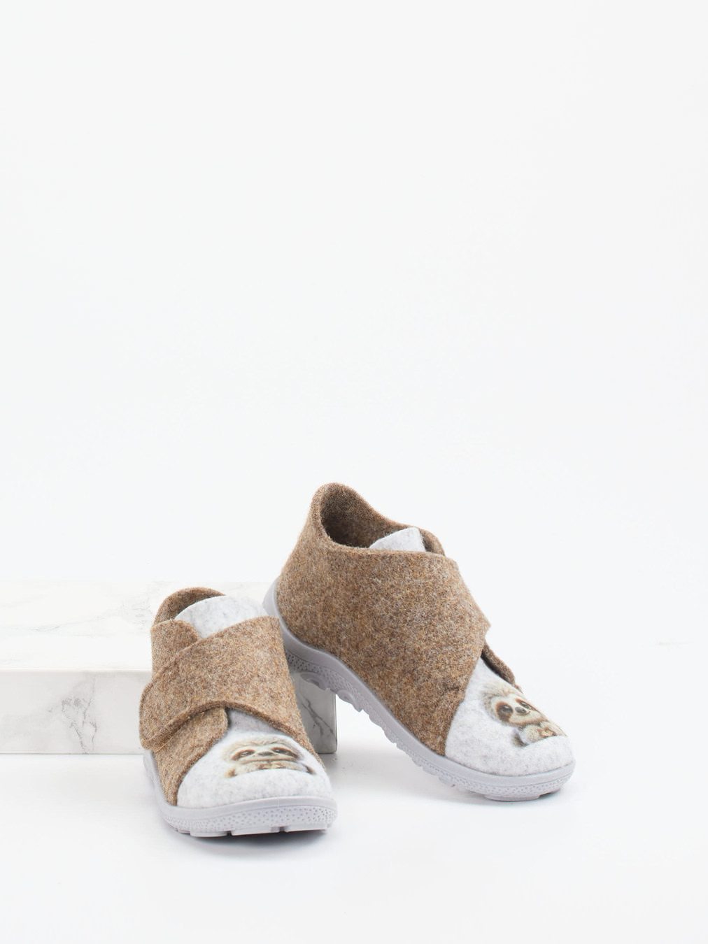 Hausschuh Klett hoch Wa-Fu braun 7672244000104