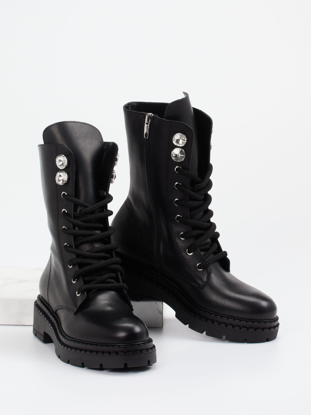 Schnürstiefelette schwarz 1725009010704