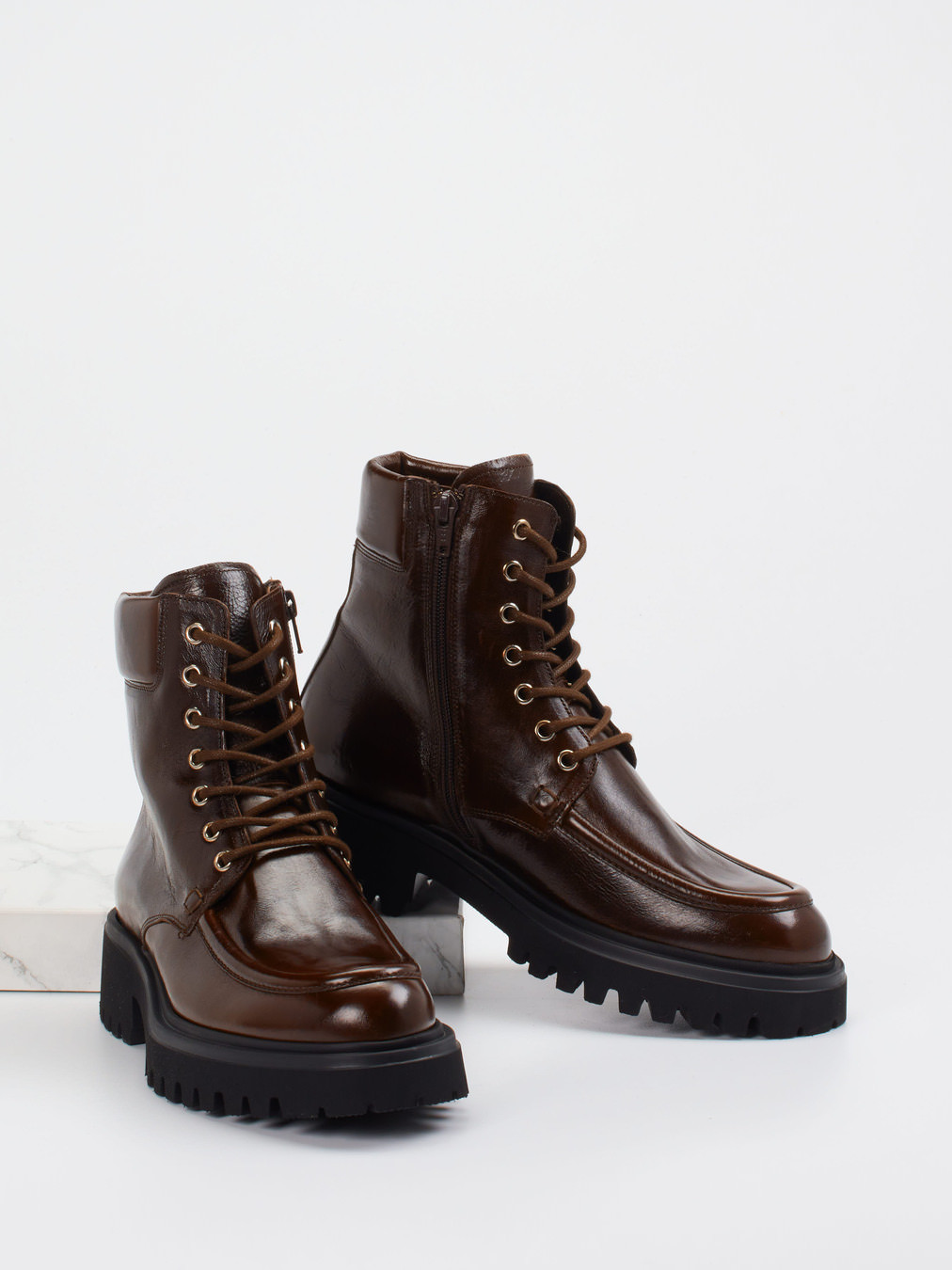 Schnürstiefelette braun 1725209000804