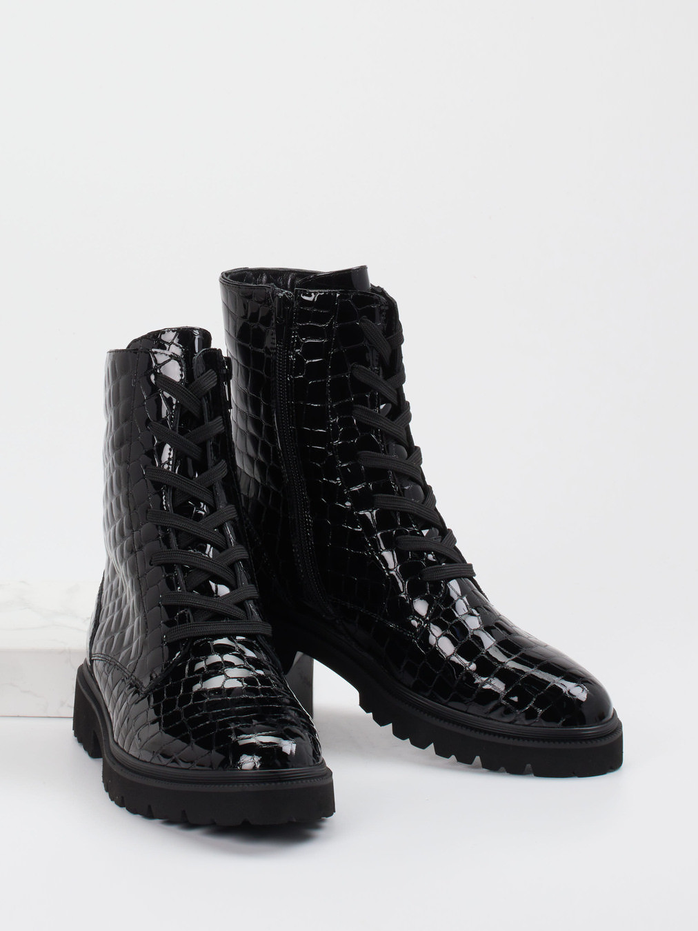 Schnürstiefelette schwarz 1723009019304