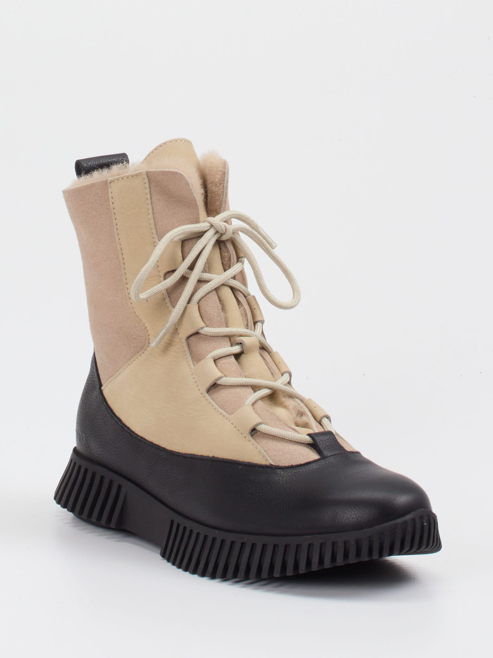 Schnürstiefelette beige 1823390000106