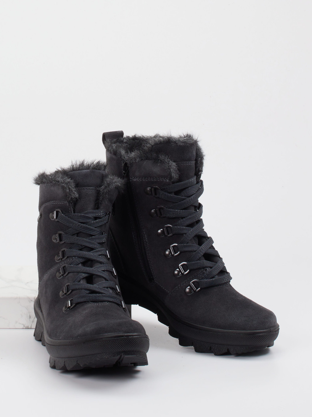 Schnürstiefelette grau 1801409000804