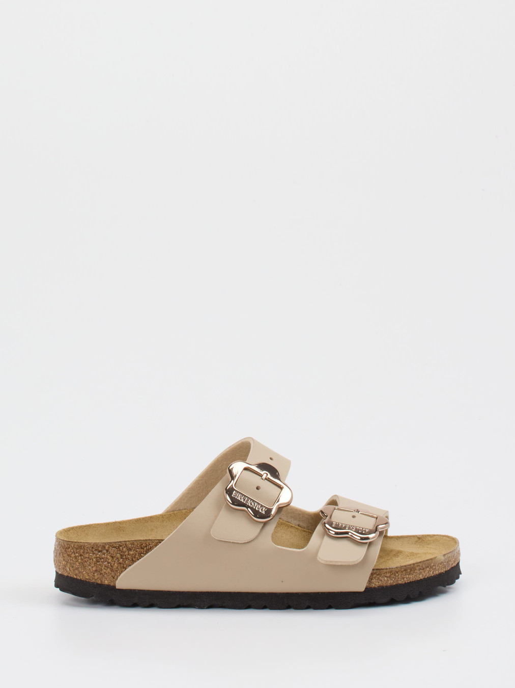 Pantolette Arizona Flowerbuckle beige 6110359000101