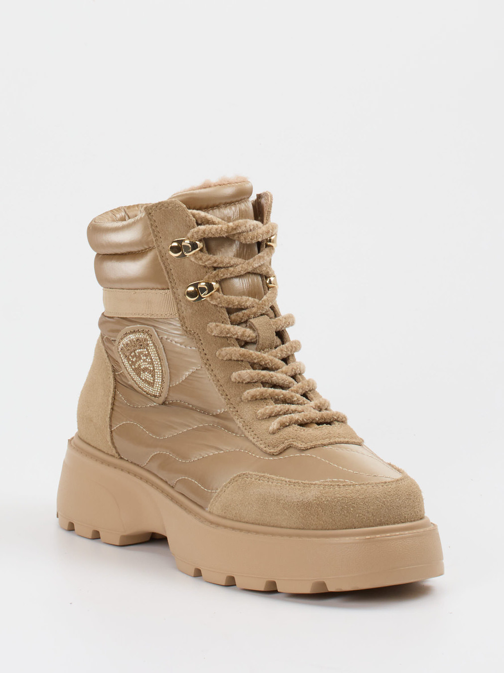 Schnürstiefelette beige 1805359000406