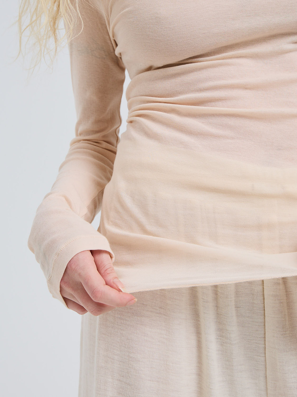 Cotton Elvira Langarmshirt beige 9353359000102