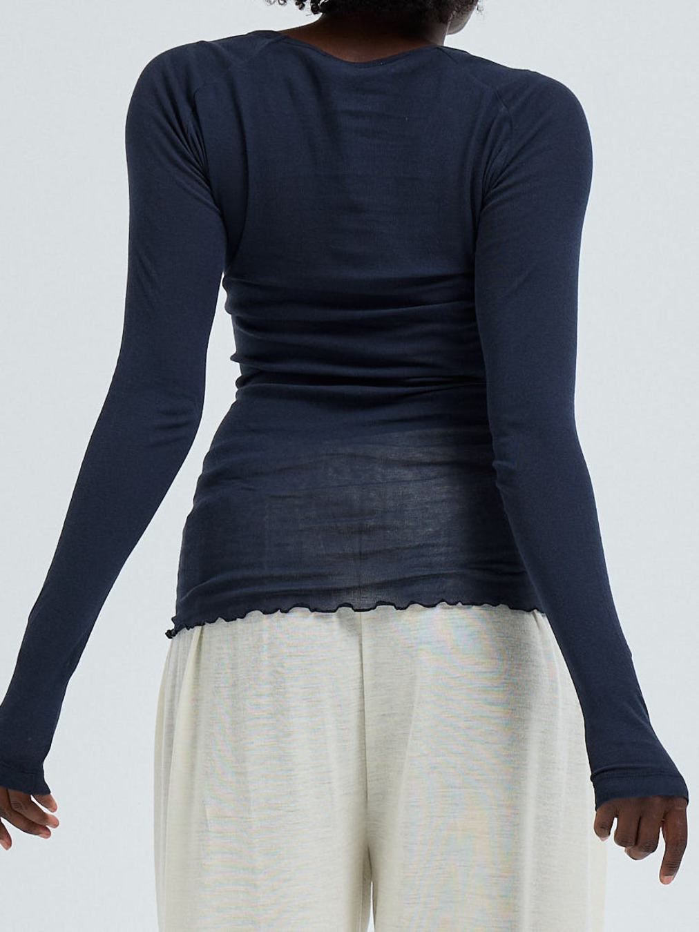 Cotton Elvira Langarmshirt blau 9353109000101