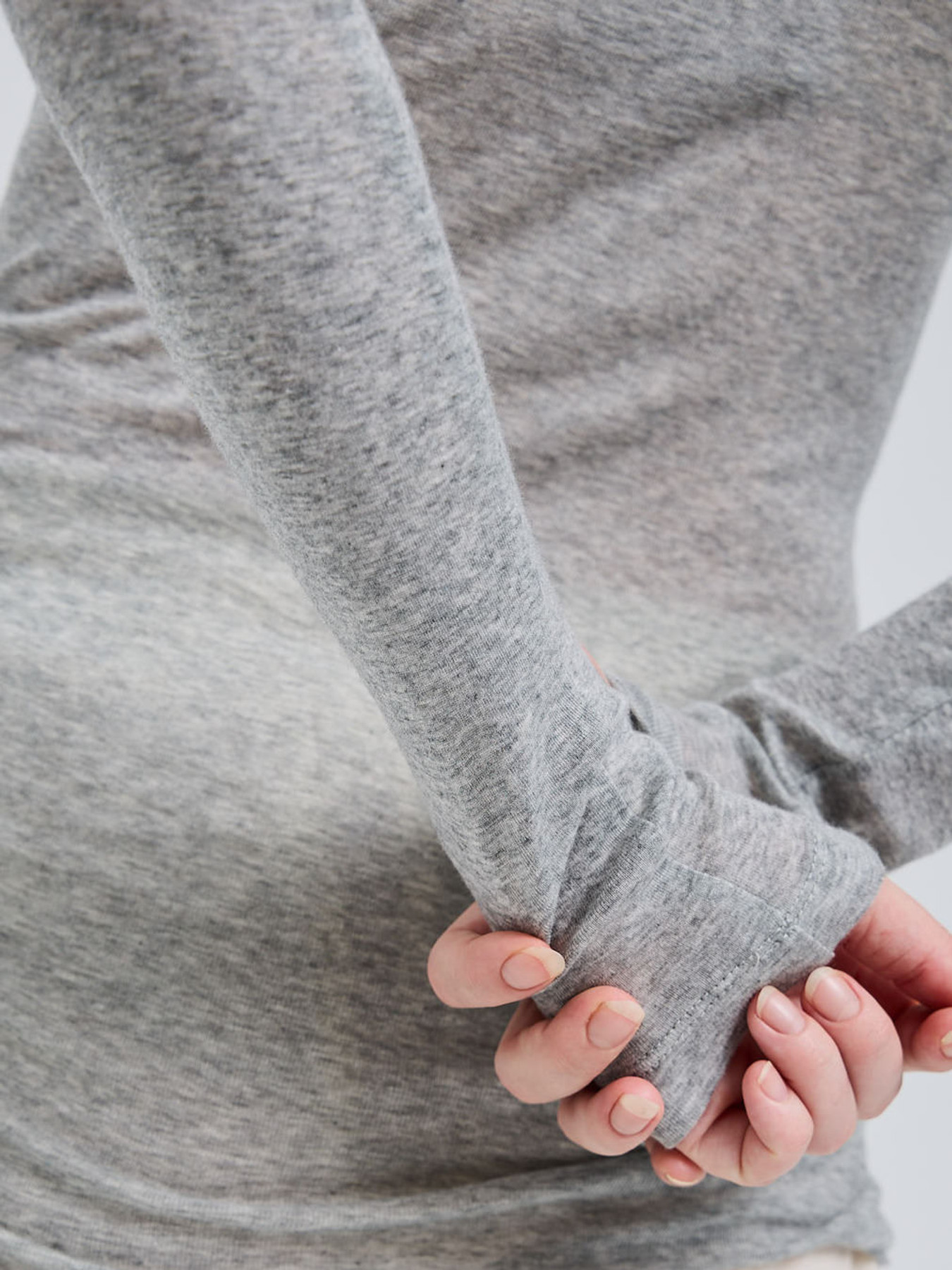 Cotton Elvira Langarmshirt grau 9353459000102