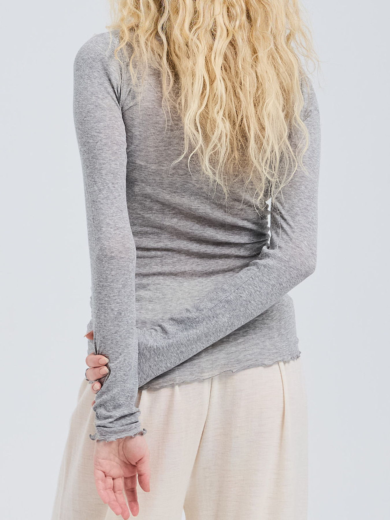 Cotton Romance Langarmshirt grau 9353459000201