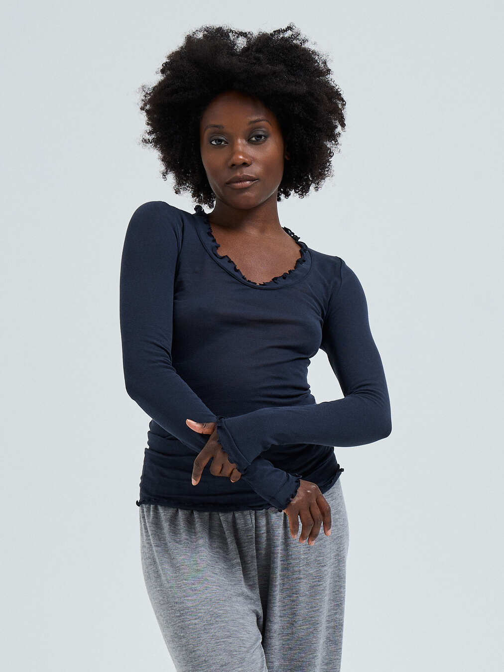 Cotton Romance Langarmshirt blau 9353109000206