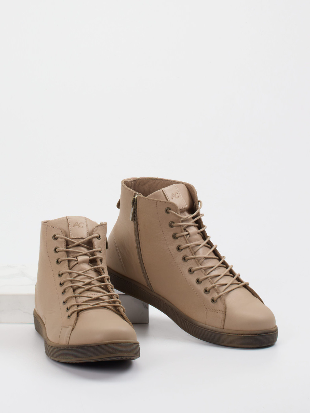 Schnürstiefelette beige 2751399000804