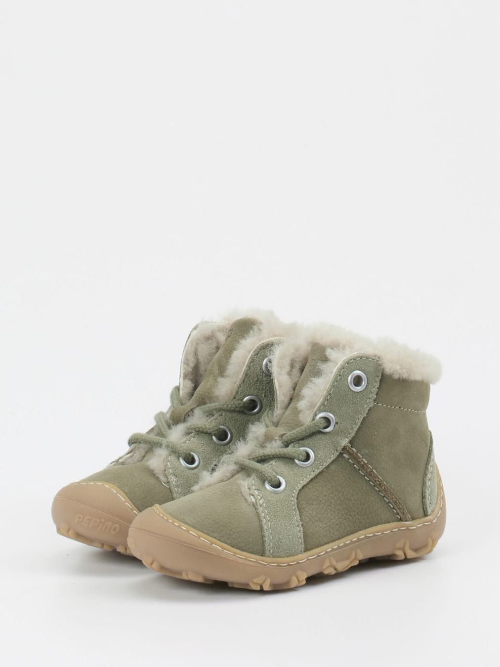 Lauflern-Schnürboot gefüttert grün 6805629000402