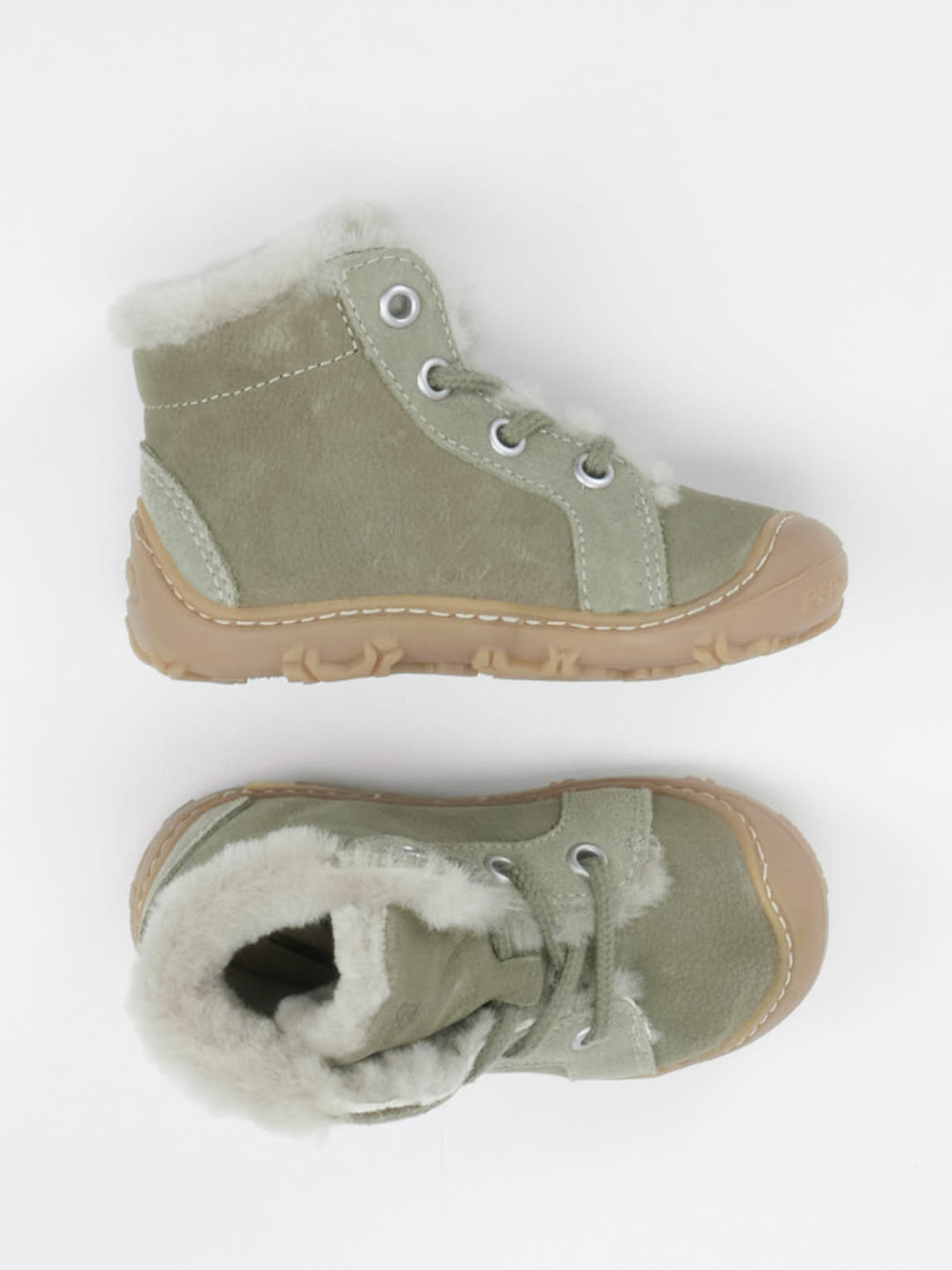 Lauflern-Schnürboot gefüttert grün 6805629000404