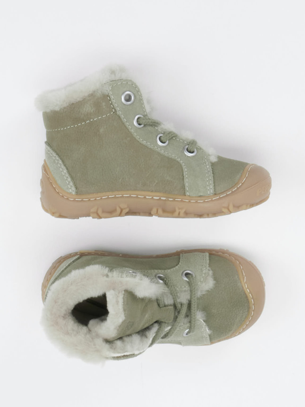 Lauflern-Schnürboot gefüttert grün 6805629000404