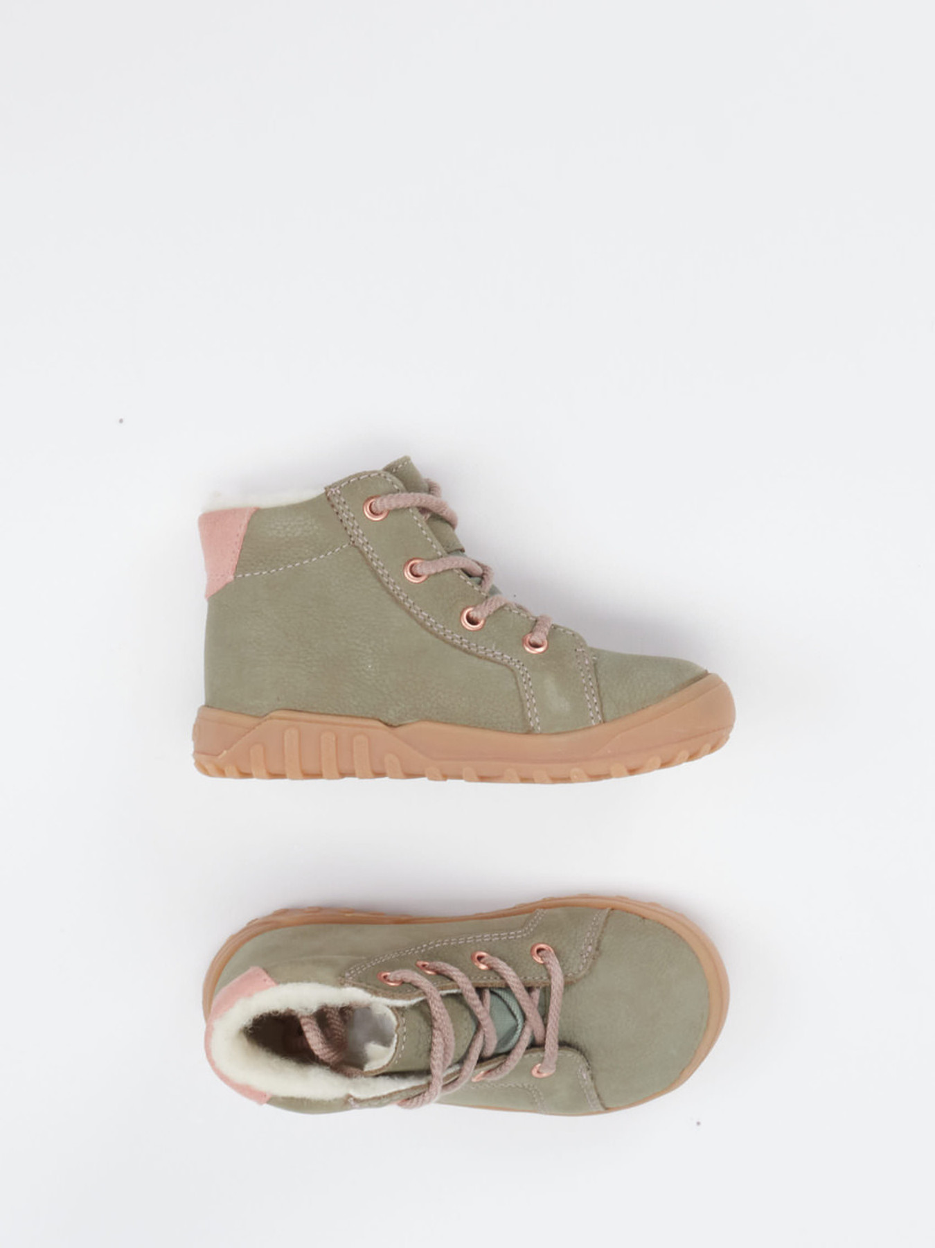 Lauflern-Schnürboot gefüttert grün 6805629000504