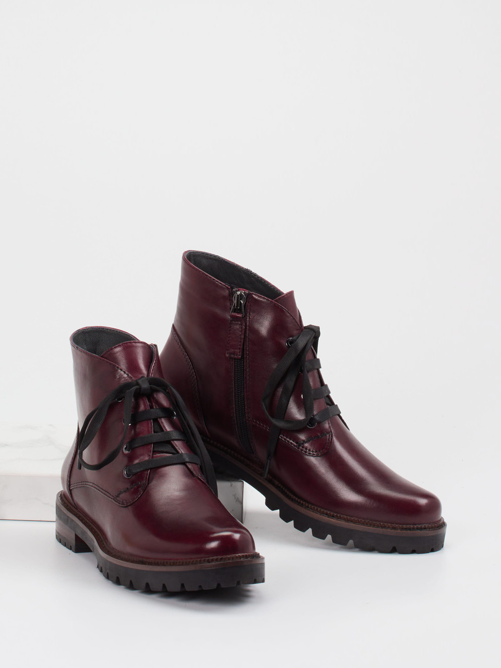 Schnürstiefelette rot 1703509000804