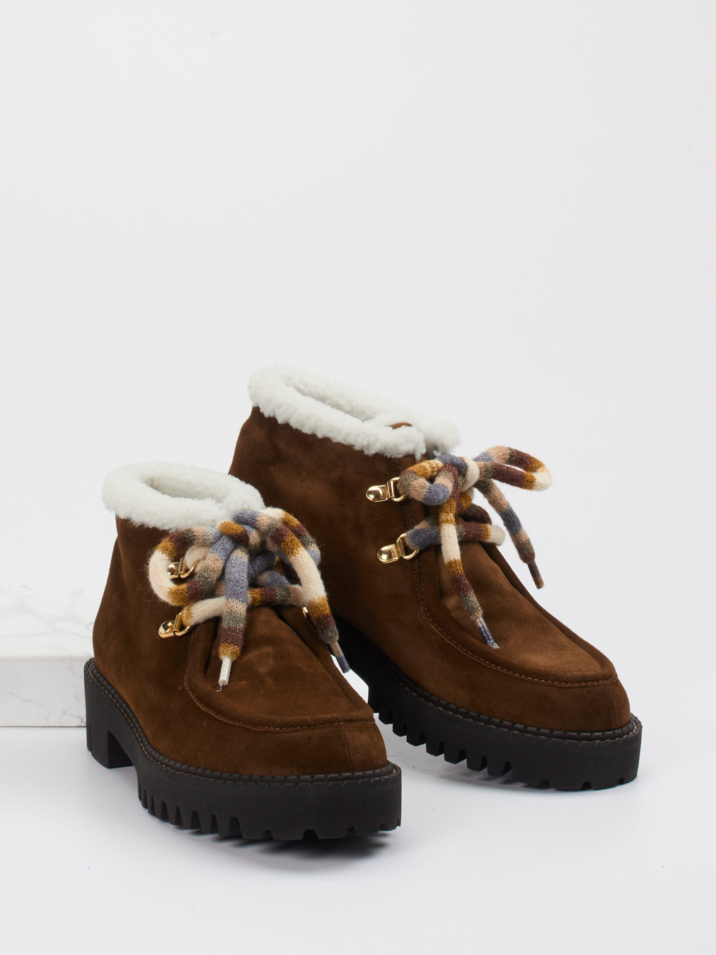 Schnürstiefelette braun 1803229000804