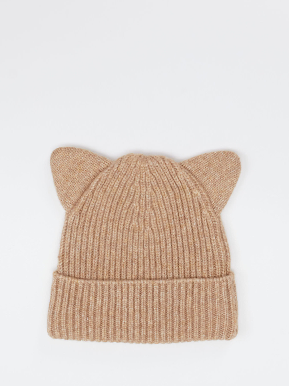 Kinder Gerippte Beanie In Katzenoptik braun 9760289000206