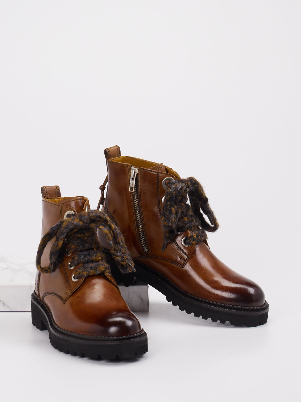 Schnürstiefelette braun 1723209002604